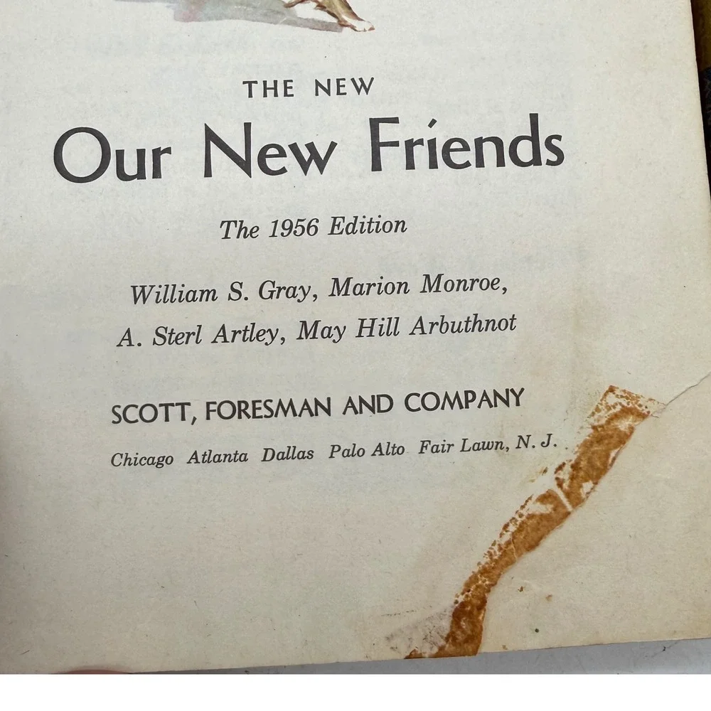 Vintage 1950s Scott Foresman The New Basic Readers Hardcover Books Set of 3